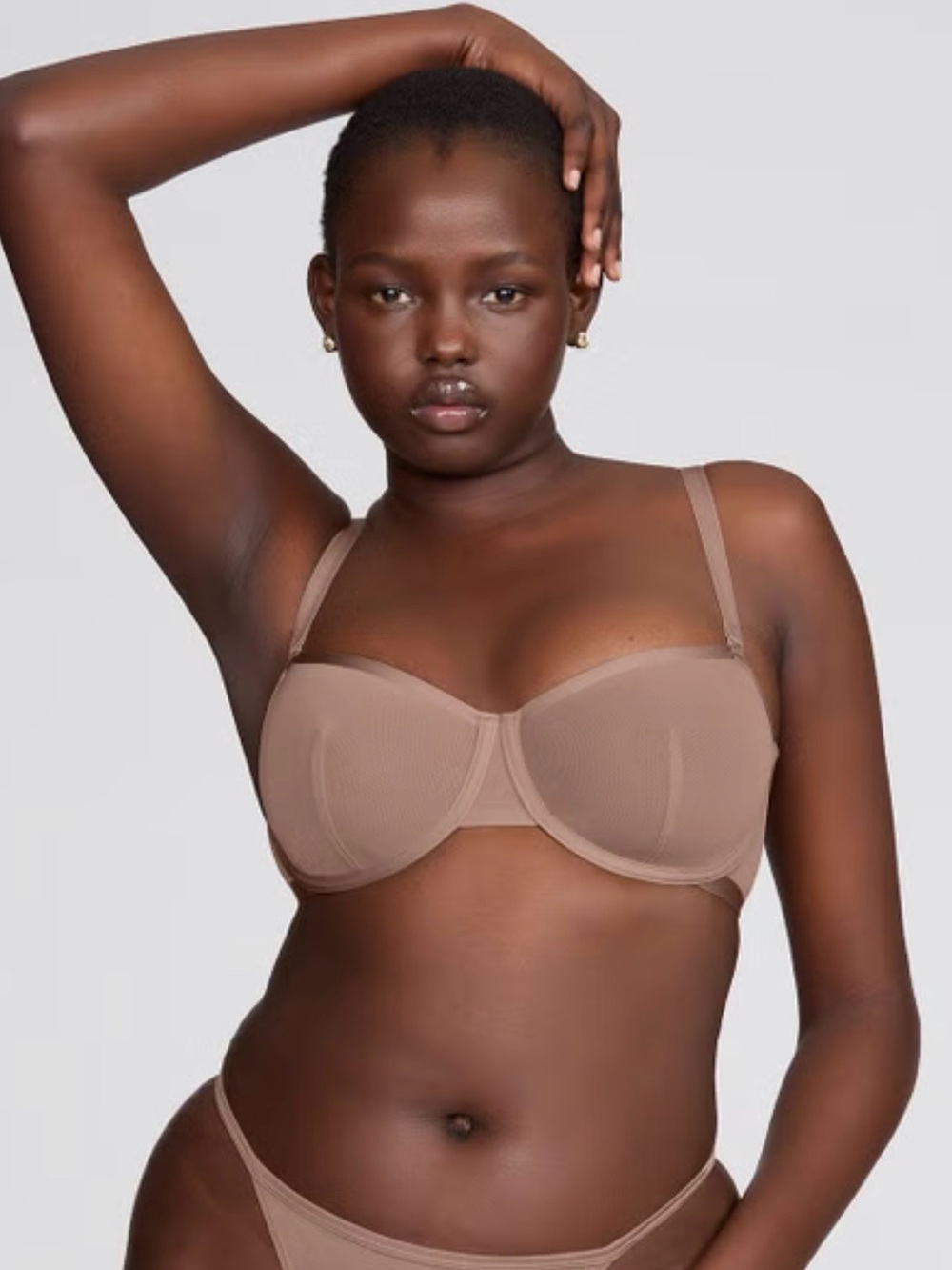 CUUP Balconette mesh Bra in Taupe - 42D